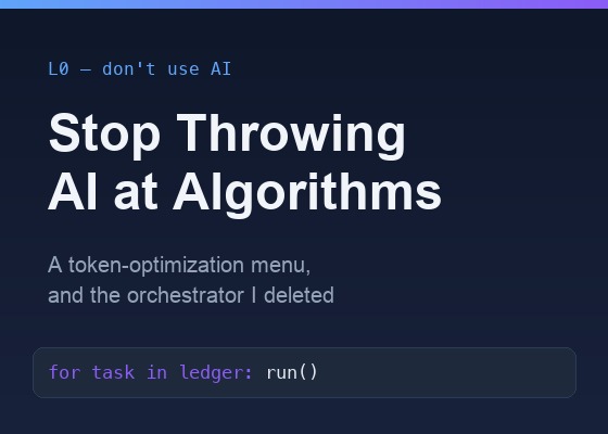 Stop Throwing AI at Algorithms